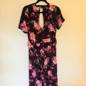 🆕Comfy-women Half Sleeves Floral Jumpsuit Maxi